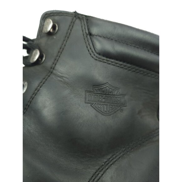 Harley-Davidson Men\'s Size 12 M Watkins Black Leather Motorcycle Boots D93758 main image 4